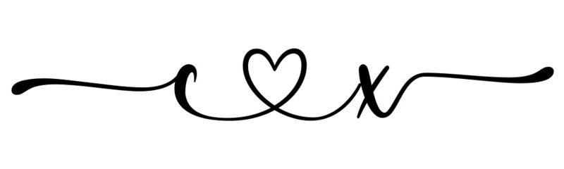 cx, xc, letters with heart Monogram, monogram wedding logo. Love icon, couples Initials, lower case, connecting HEART, home decor,