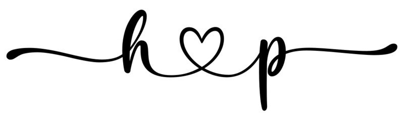 hp, ph, letters with heart Monogram, monogram wedding logo. Love icon, couples Initials, lower case, connecting HEART, home decor,