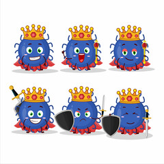 A Charismatic King substance virus cartoon character wearing a gold crown