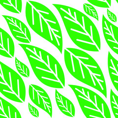 seamless pattern fresh green leaves
