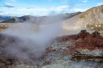 Volcanic mountains of Landmannalaugar in Fjallabak Nature Reserve. Iceland