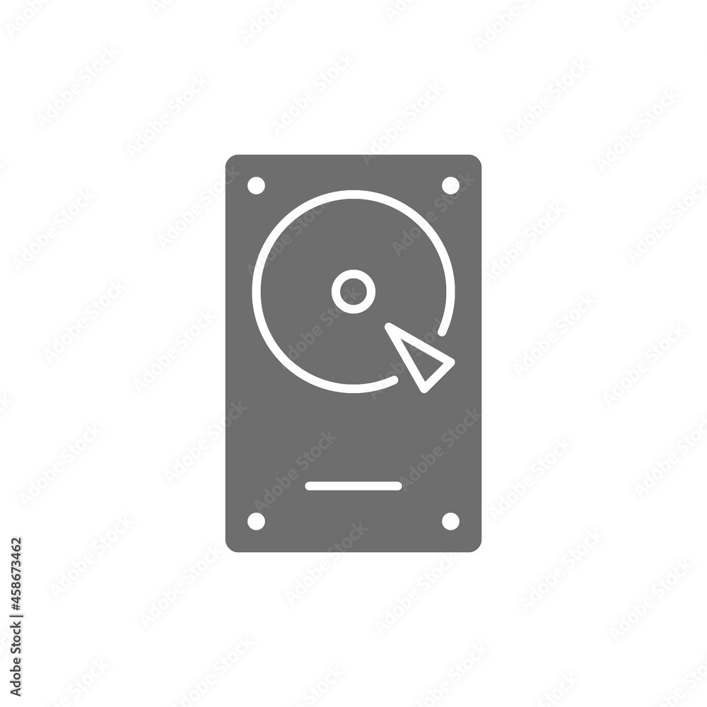 Canvas Prints vector hard drive disk, hdd grey icon.