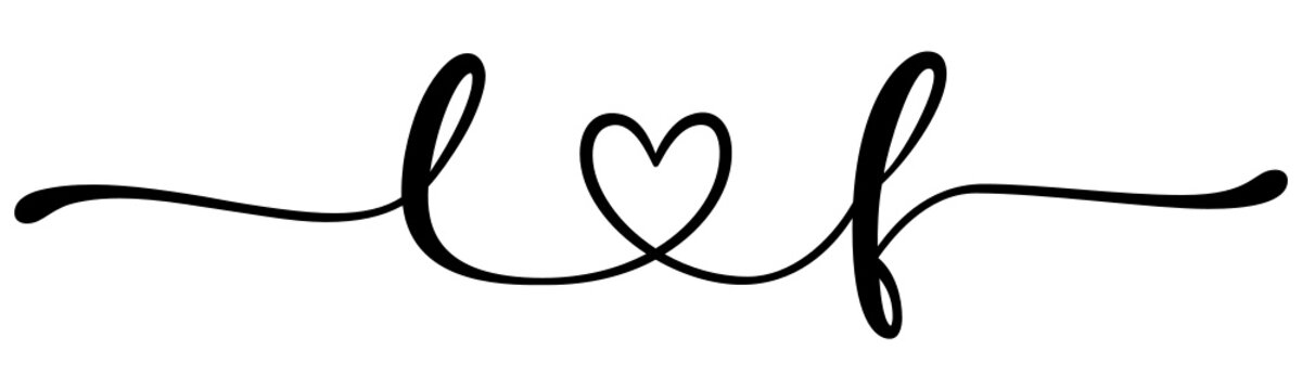 lf, fl, letters with heart Monogram, monogram wedding logo. Love icon, couples Initials, lower case, connecting HEART, home decor,