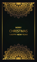 Christmas Mandala luxury background design  