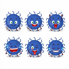 Cartoon character of substance virus with smile expression