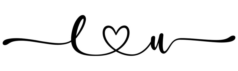 lu, ul, letters with heart Monogram, monogram wedding logo. Love icon, couples Initials, lower case, connecting HEART, home decor,