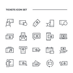 Tickets set icon, isolated Tickets set sign icon, vector illustration