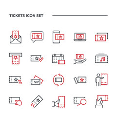 Tickets set icon, isolated Tickets set sign icon, vector illustration