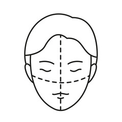 Plastic Surgery. Woman faceVector Illustration and icon