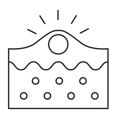 Plastic surgery dermatology and hair or skin icon