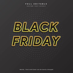 Modern text black friday gold with circle background for banner, flyer, poster and etc . vector
