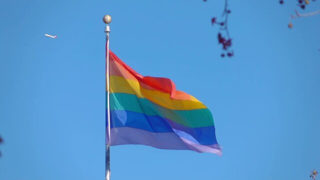 Rainbow Flag in slow motion 120fps