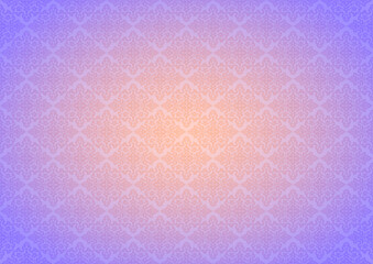 Obraz premium Oriental vintage background with Indo-Persian ornaments. Royal, luxurious wallpaper in light lilac color. Background for cover, postcard, ad, leaflet, label, poster, banner and invitations