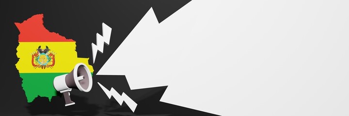 Black Friday banners for business and year-end discounts to increase sales or turnover in the country of Bolivia in 3d rendering
