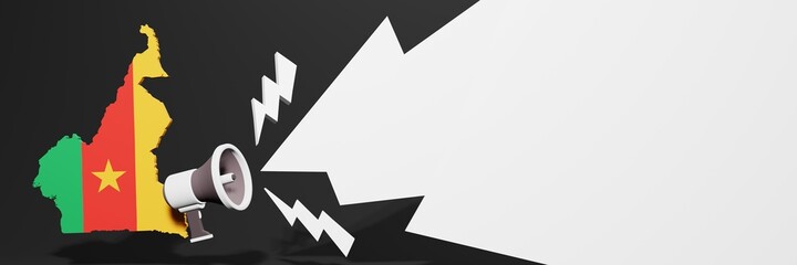 Black Friday banners for business and year-end discounts to increase sales or turnover in the country of Cameroon in 3d rendering
