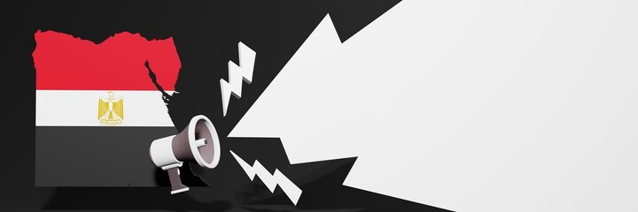 Black Friday banners for business and year-end discounts to increase sales or turnover in the country of Egypt in 3d rendering
