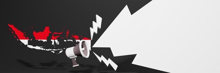 Black Friday banners for business and year-end discounts to increase sales or turnover in the country of Indonesia in 3d rendering