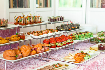 buffet food in a restaurant