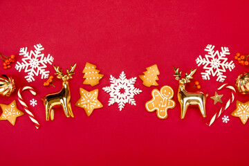 Noel or Christmas rustic background with copy space for a greeting text