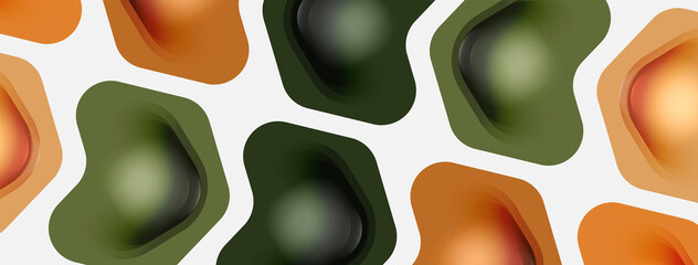 Color arrow shapes on white backdrop. Minimal geometric abstract background. Vector illustration for wallpaper banner background or landing page