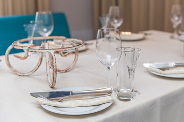 table set for a dinner