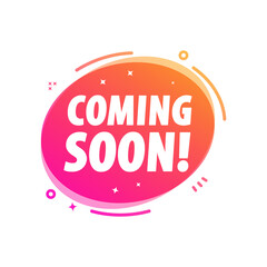 Coming Soon Marketing Advert Vector Label