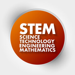 STEM - Science, Technology, Engineering, Mathematics acronym, education concept background