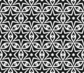 Decorative vector seamless pattern with ornamental shapes, arabesque background design.