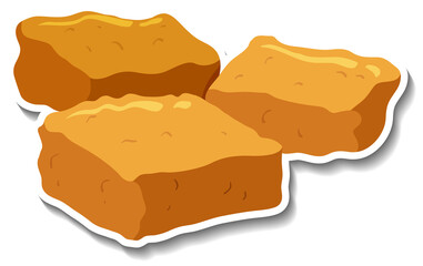Biscuits sticker on white background