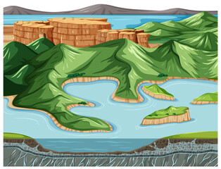 Land and water geography landscape