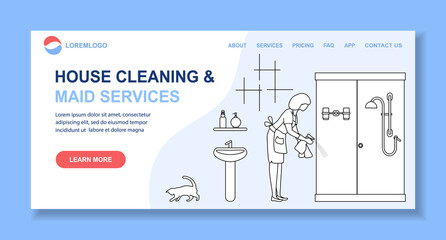 Vector Cleaning service Household Housekeeping