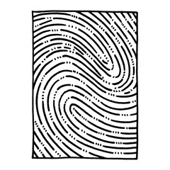 Fingerprint hand drawn abstract background. Sketch drawing lines and dots A4 format cover design template for book, report, notebook, album, brochure, magazine, flyer, booklet. Part of set.
