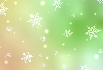 Light Green, Red vector backdrop in holiday style.