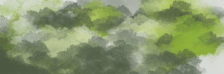 Abstract painting art with forest green paint brush for presentation, website background, banner, wall decoration, or t-shirt design.
