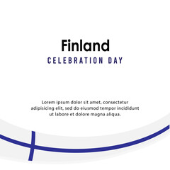Happy independence day of Finland. template, background. Vector illustration