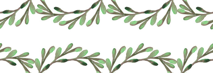 Green flying or falling off leaves. abstract foliage background. samless pattern