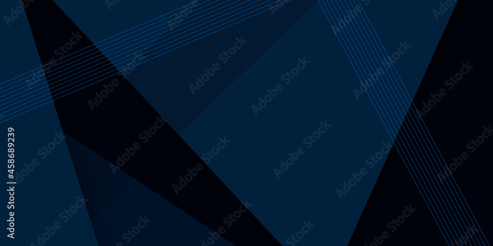 Aufkleber modern simple dark navy blue background with overlap triangle layers. blue abstract background with 