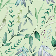 beautiful watercolor floral seamless pattern design