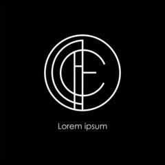 Logo letter combination H, E, C, O. symbol Creative lettering modern logo design illustration