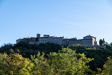 Fototapeta na wymiar landscape of macerino ancient historical town