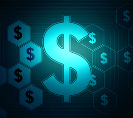 2d rendering usd Dollar symbol 