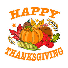Happy Thanksigiving Tshirt Design template