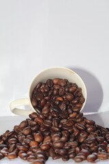 coffee beans in a cup