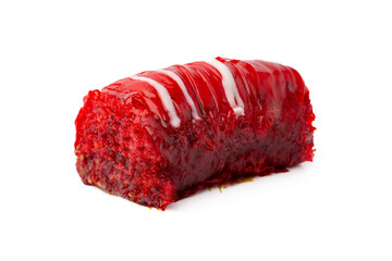 Turkish sweet pastry baklava isolated on white background