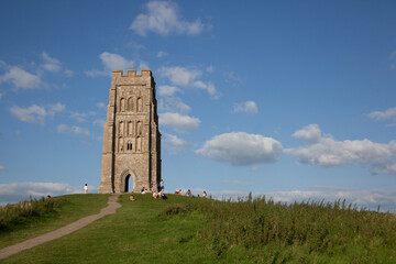 The Glastonbury Tor on a hill in Glastonbury, Somerset in the UK © Ben