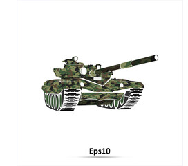 Tank silhouette. Vector illustraation. EPS10