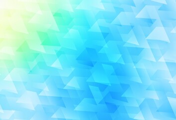 Obraz premium Light Blue, Green vector template with rhombus.