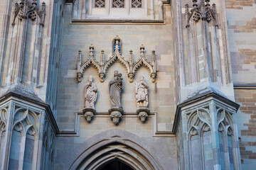 Closeup of the facade of Constance Minster, Germany