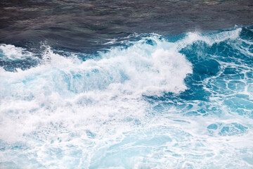 Fototapeta na wymiar Atlantic Ocean waves lapping on the coast 6. La Palma Island. Canary Islands.