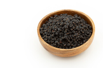 Dried currants in the plate